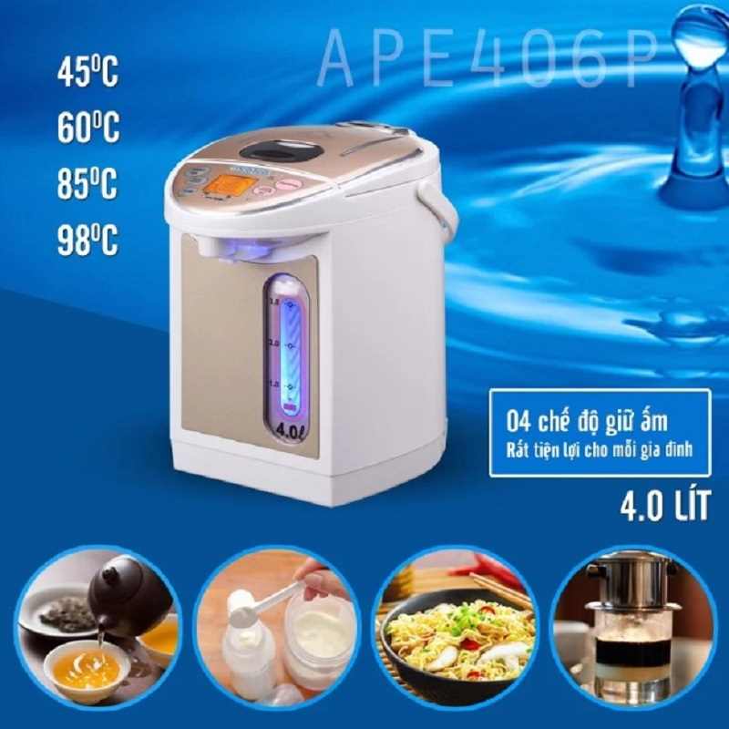 Bình thủy điện Osaka APE-406P - 4 chế độ giữ ấm