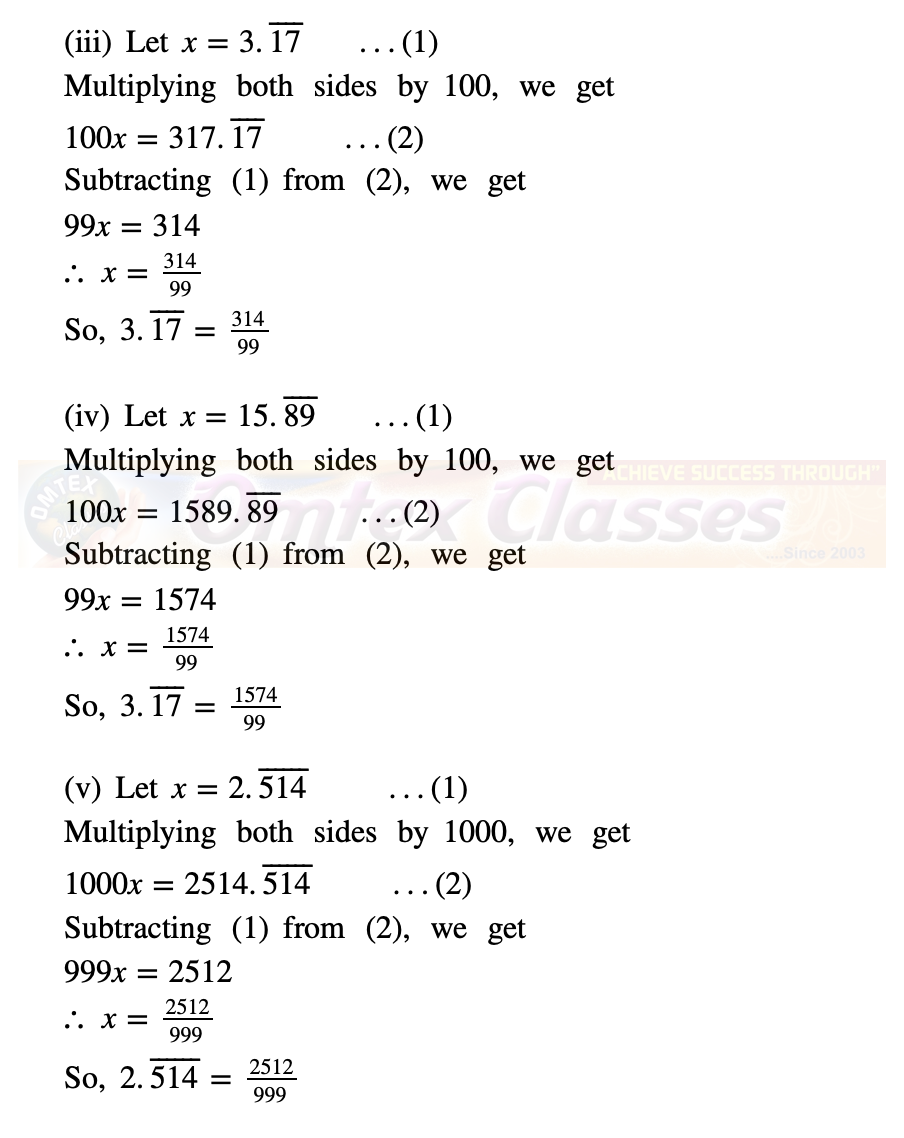 Education Chapter 2 Real Numbers Mathematics Part I Solutions for