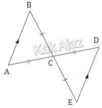 Panjang sisi dua segitiga kongruen yang sama