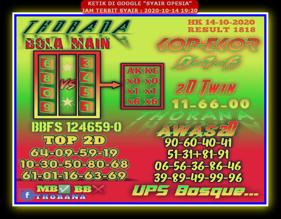 Syair Hk 14 Oktober 2020 Kode Syair Sgp Syair Hk Syair Sydney 2020