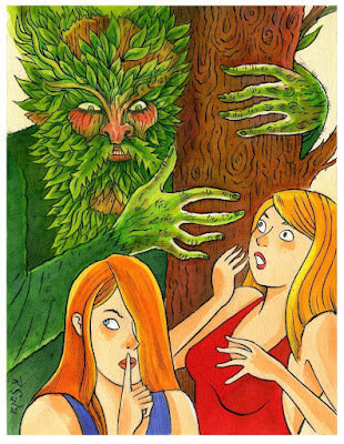 'In Search of the Green Man' by Richard Sala