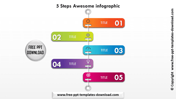 5 Steps Awesome infographic Template Download