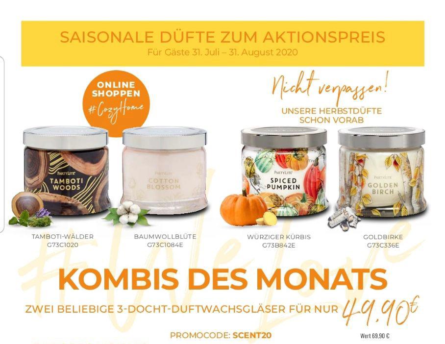 wachstraum.de PartyLite® Online Shop wachstraum.de Angebote August