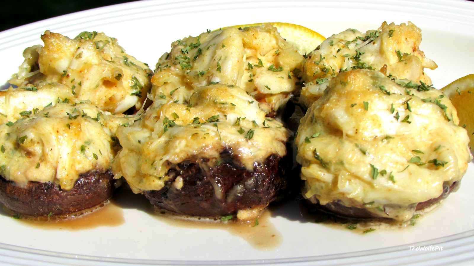 The Wolfe Pit Crab Stuffed Mushroom NO BREADING OR FILLER (Low