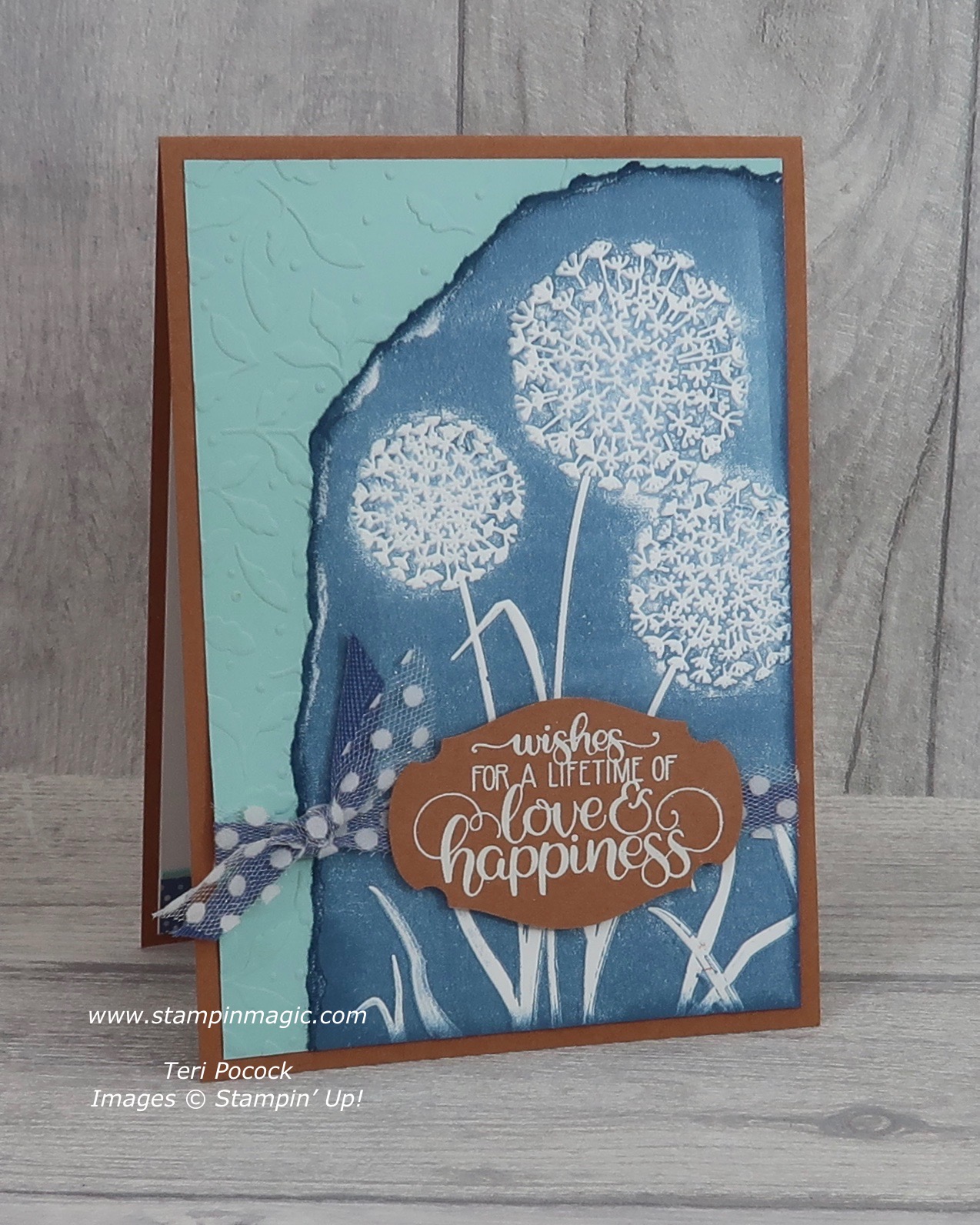 Stampin' Up! UK Demonstrator Teri Pocock Dandelions 3D Embossing