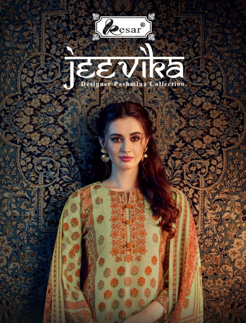 Kesar Jevika Pahmina  Winter Woolen Salwar Kameez Wholesaler 