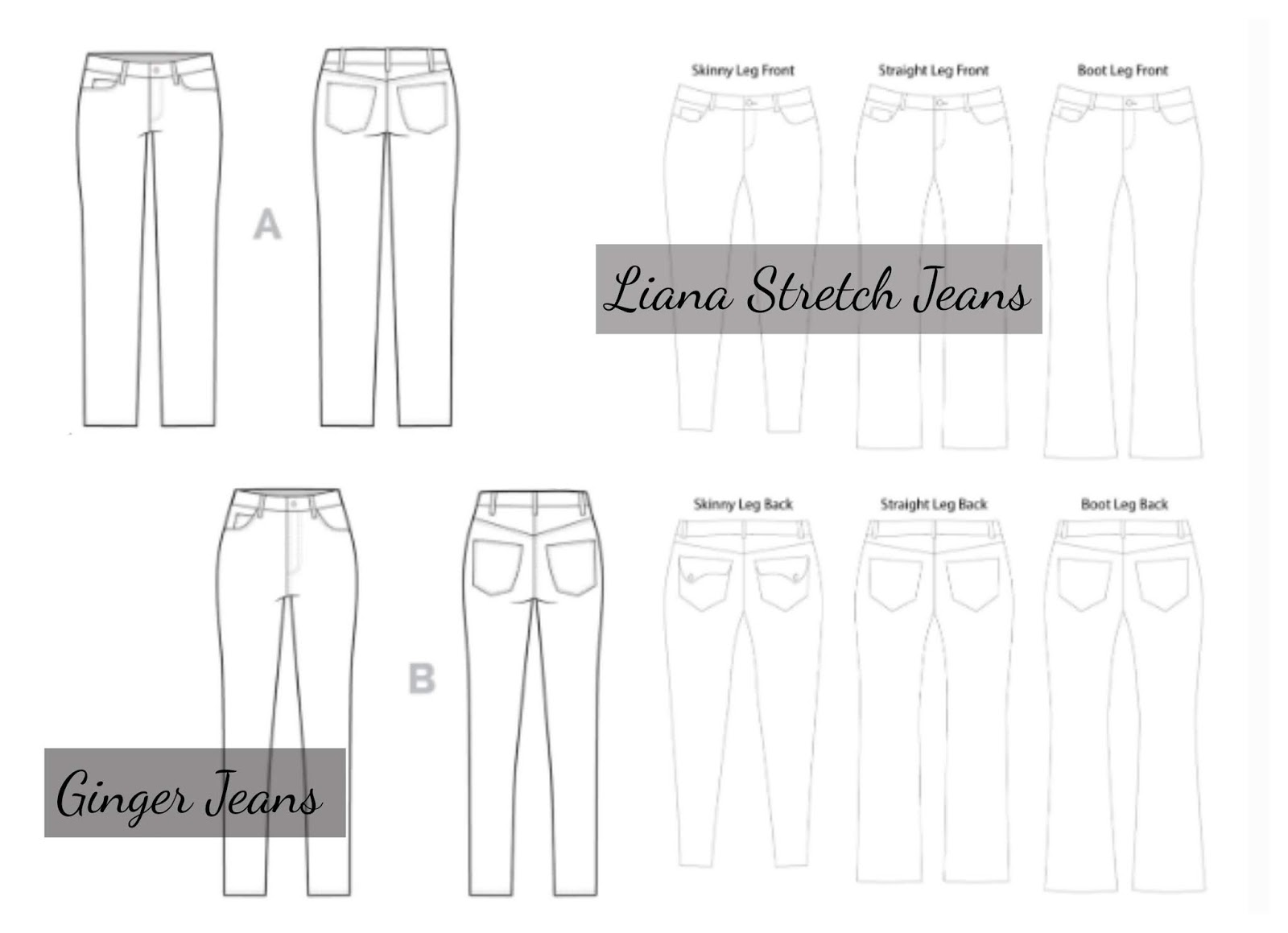 The Itinerant Seamstress: Pattern Comparison: Liana Stretch Jeans vs ...