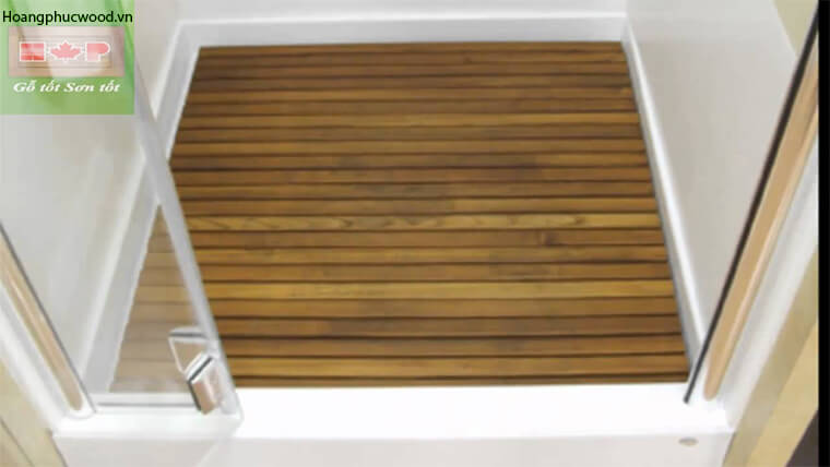 Sàn gỗ Teak trong phòng tắm