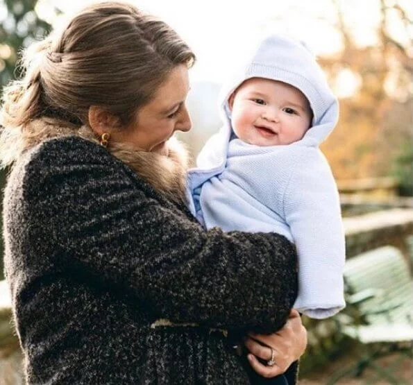 Prince Charles and Prince Guillaume. Princess Stephanie wore a wool cashmere coat with faux fur collar from Ralph Lauren, and black trousers