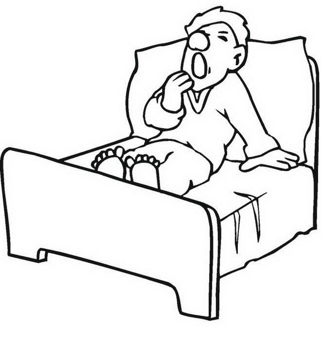 Зевающий человек рисунок