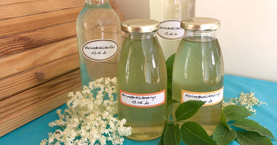 Holunderblüten - Sirup und Likör Holunderblüten - Sirup und Likör
