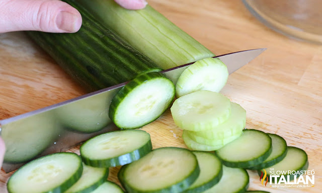 Cucumber Onion Salad with Vinegar Cucumber Onion Salad with Vinegar - Slicing cucumbers