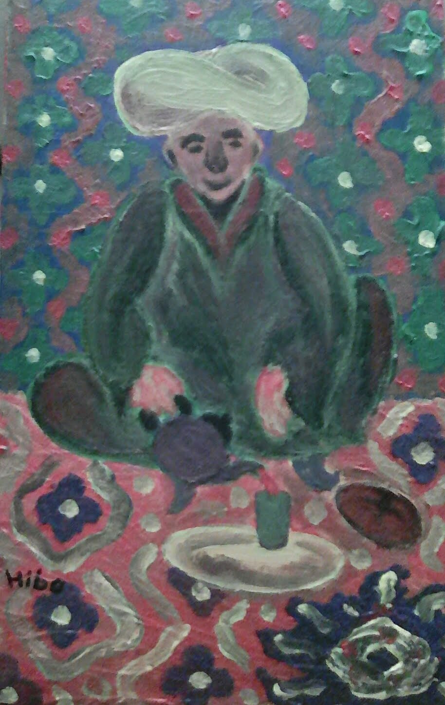 A painting entitled Bread and Tea .. for sale/لوحة فنية بعنوان الخبز و الشاي .. للبيع