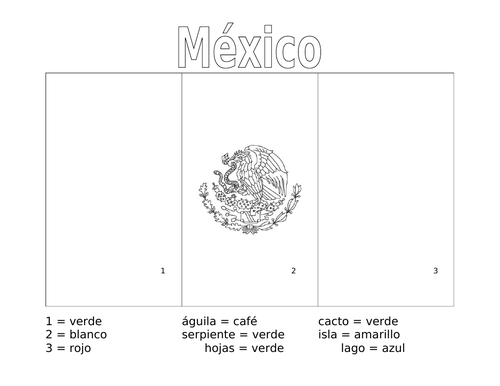 Mexican Flag Coloring Page ~ Coloring Pages
