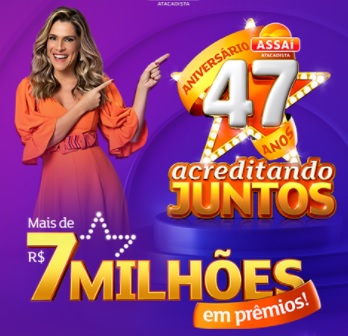 Aniversário 2021 Assaí 7 Milhões Prêmios Acreditando Juntos