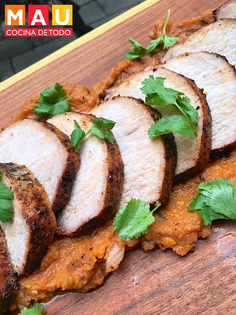 lomo de cerdo enchilado con costra de chiles mau cocina de todo