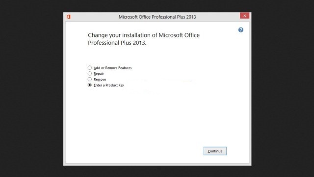 how to enter microsoft office 2013 product key