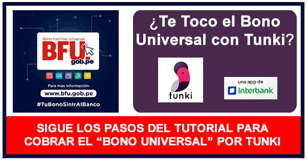 Tunki Yape Bono Universal 2021 Bono Billetera Como Cobrar Por Yape