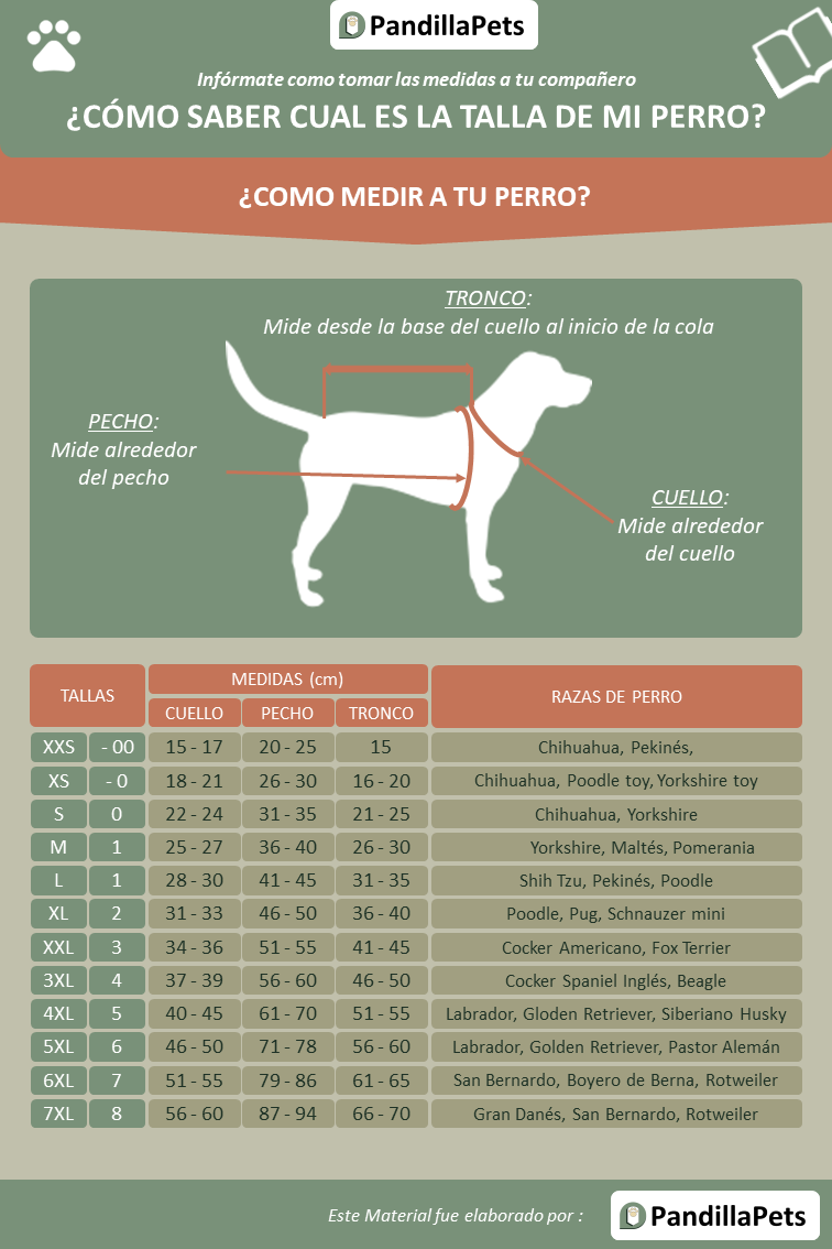 saber la talla de mi perro?