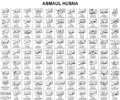 Asmaul husna berjumlah