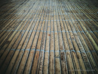 Natural Old Wooden Mat Texture From Tied Rattan Wood