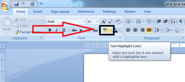 Cara Membuat Background Text Menjadi Berwarna di Microsoft ...