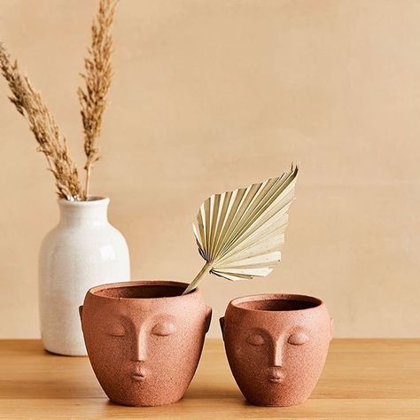 face planters-perfect for your favorite succulent or small plant