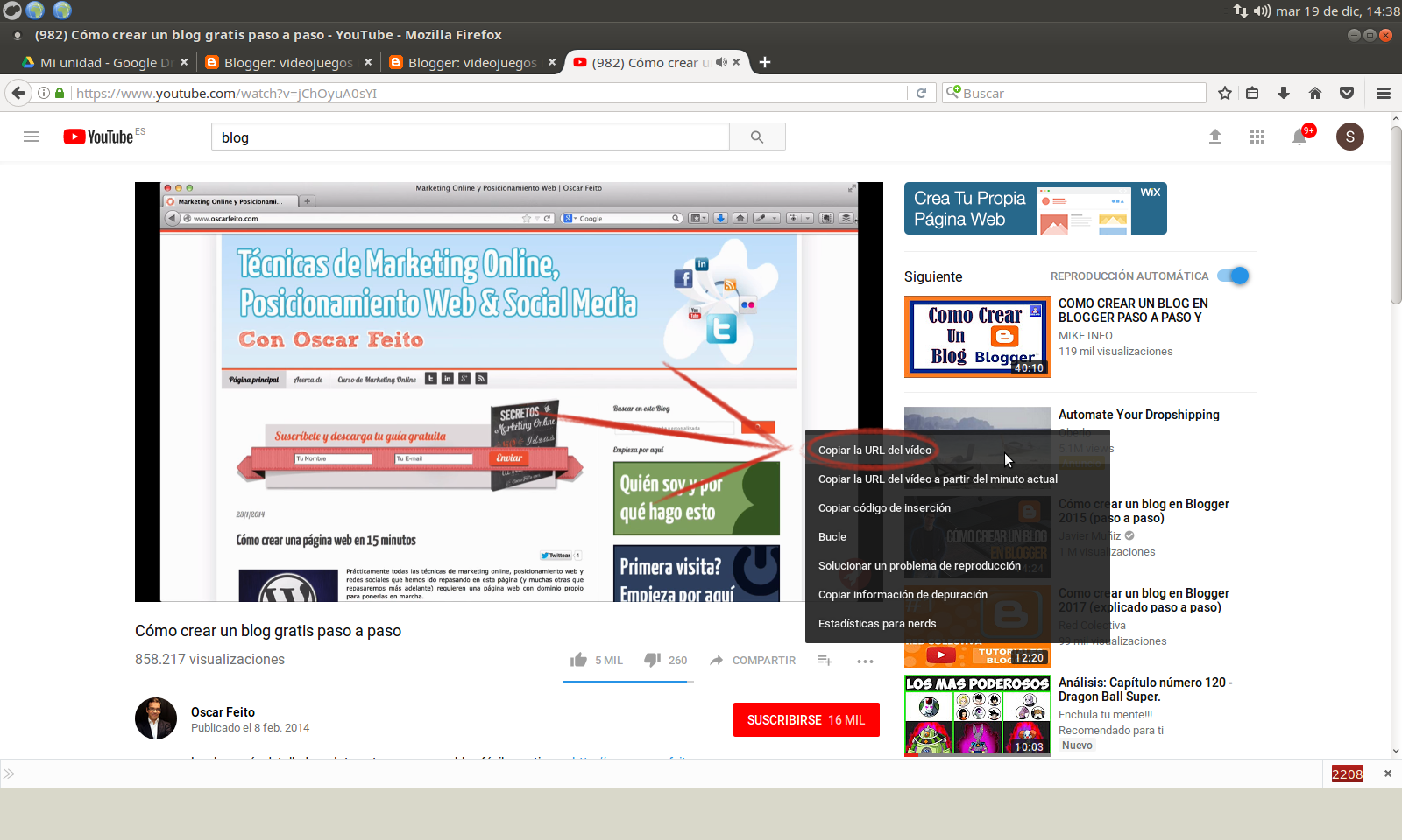 como crear un blog en blogger