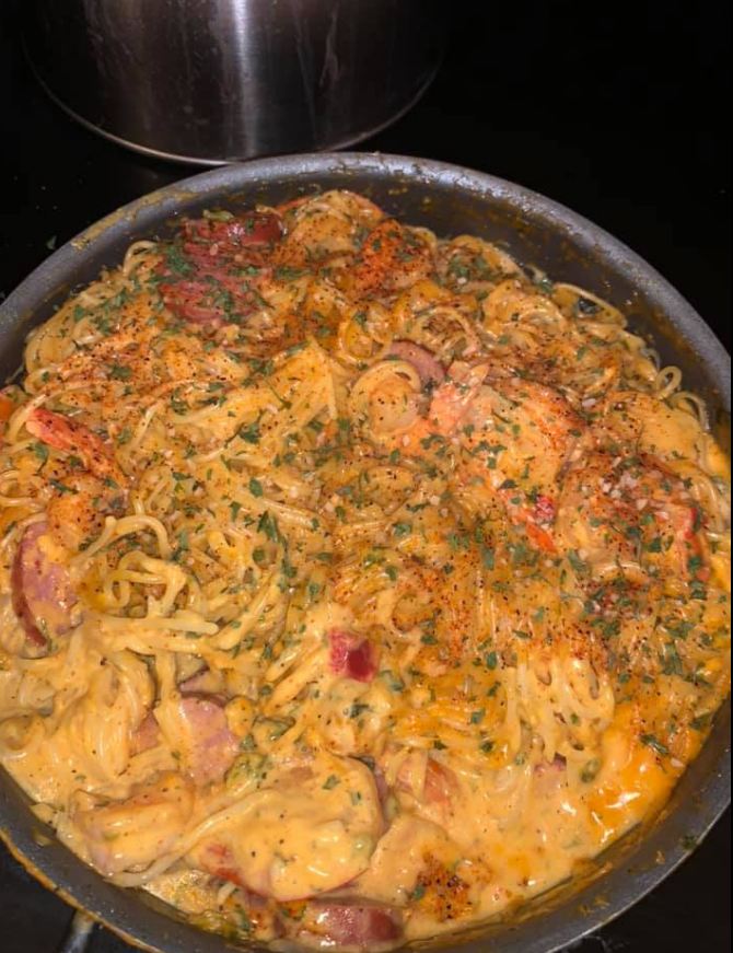 Jambalaya Alfredo pasta ebwey inc