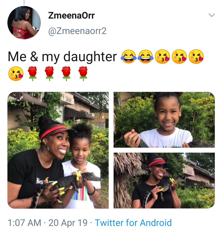 Daughter, Child, Children Zmeena Orr has a daughter whom she flaunts