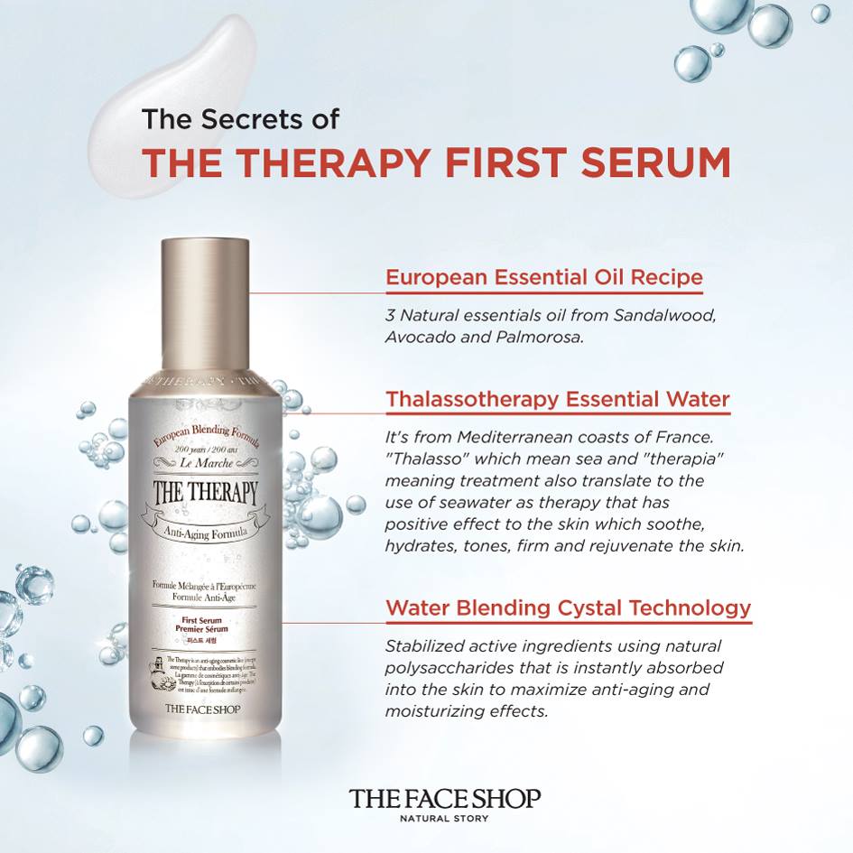 Yaya Natsumi Official Blog THE FACE SHOP The Therapy First Serum