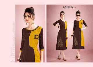 Shubh nx Akshara Rayon Embroidered kurtis wholesaler