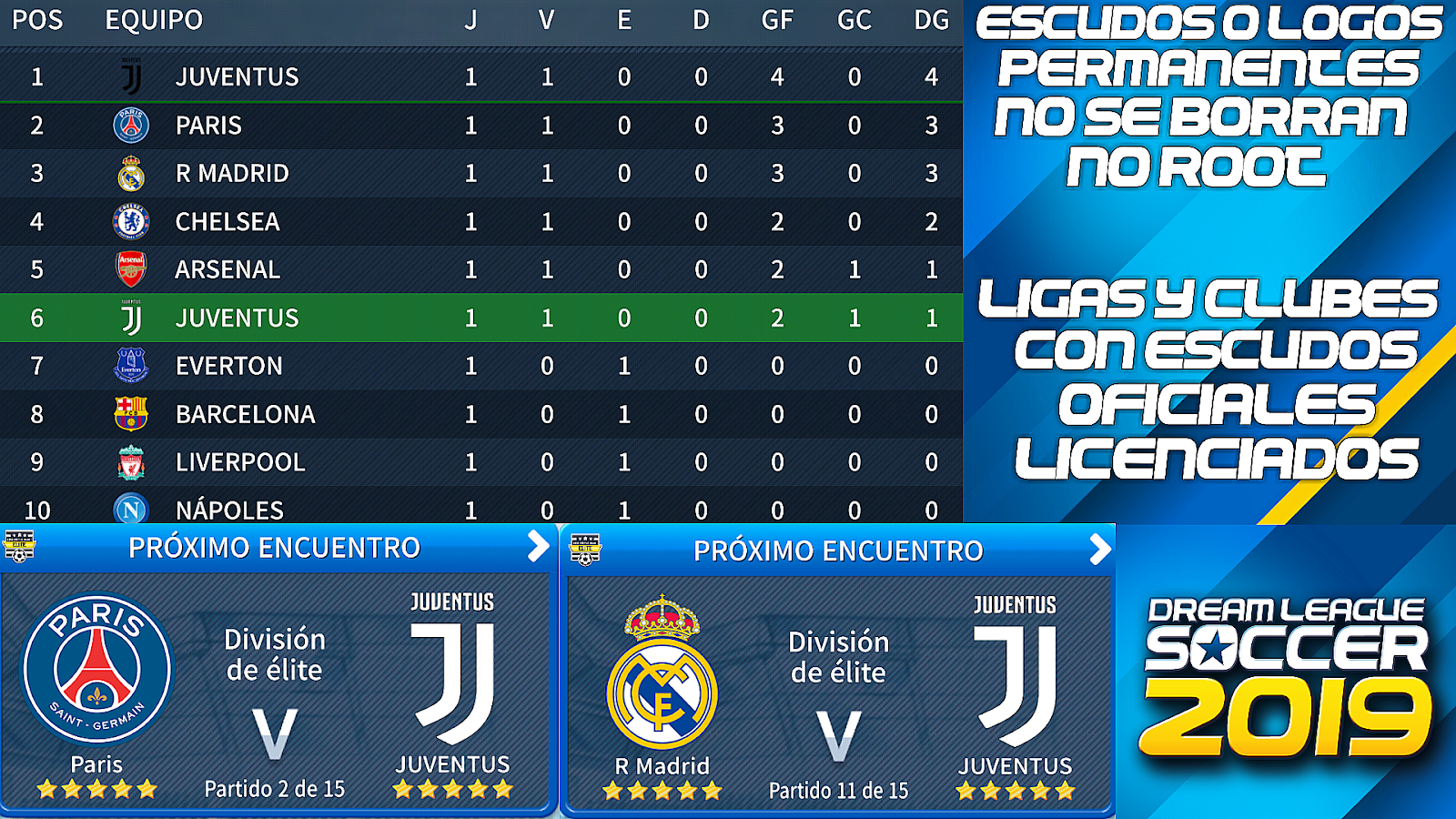 DREAM LEAGUE SOCCER 2019 COM TODOS OS JOGADORES DESBLOQUEADOS,ESCUDOS  LICENCIADOS,DINHEIRO INFINITO. 