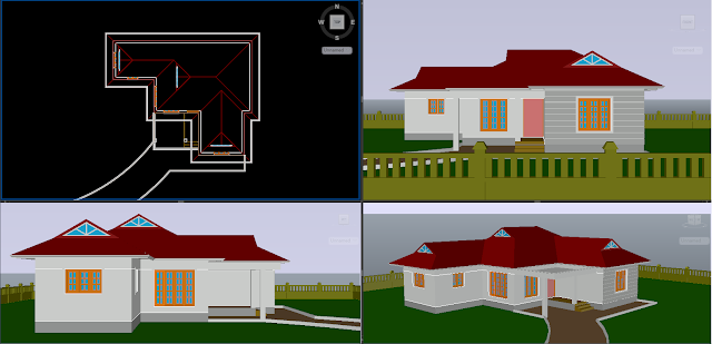 3D House Plan Free 3D model [DWG, IGES]