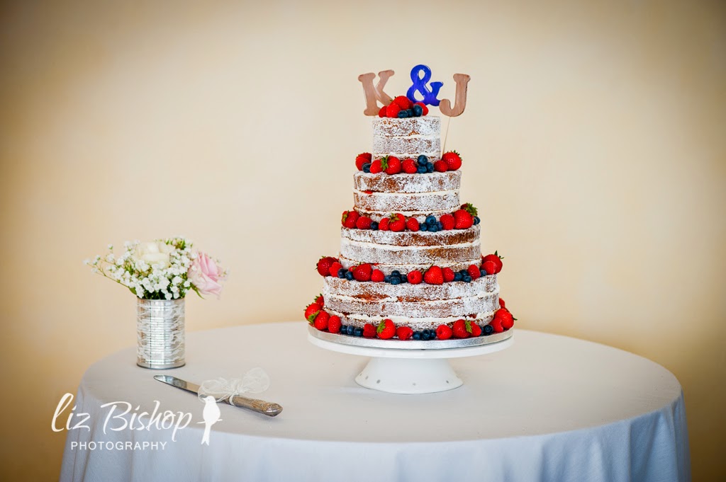 naked wedding cake