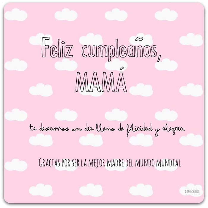 tarjeta feliz cumple mama