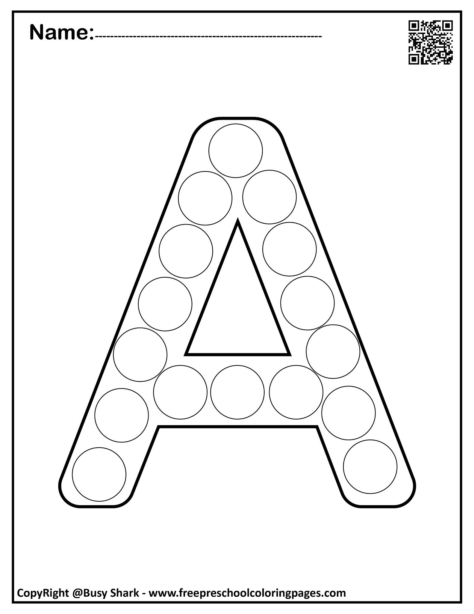 123 numbers Dot markers Activity Free coloring pages - Busy Shark