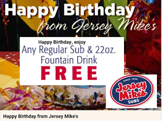 jersey mike's free birthday sub