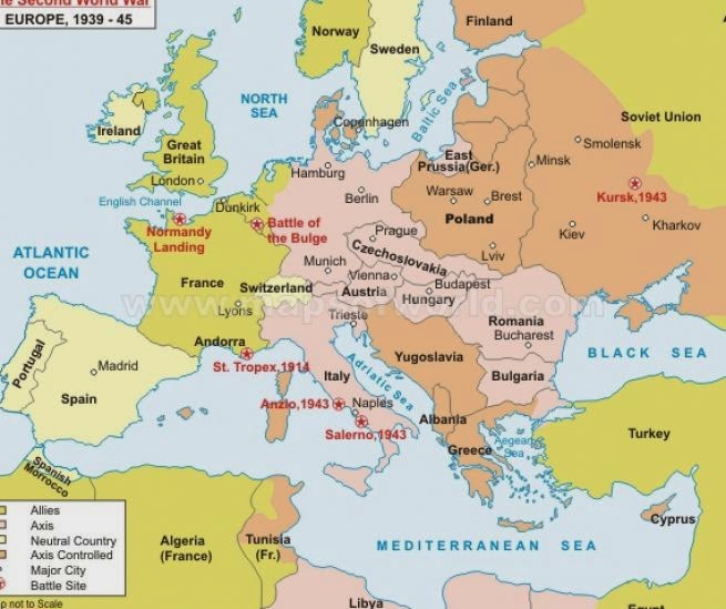 Africa Map: Ww2 Map Of Europe And North Africa