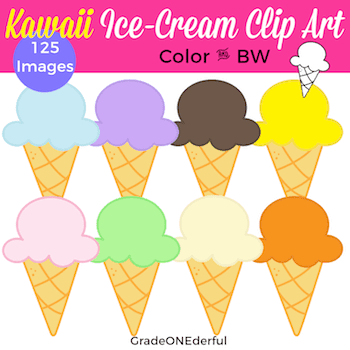 https://www.teacherspayteachers.com/Product/Ice-Cream-Cone-Clip-Art-With-and-Without-Kawaii-Faces-125-Images-4631215
