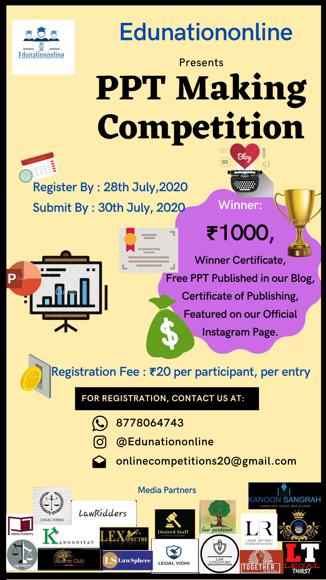 PowerPoint Presentation Making Competition by Edunationonline: Register ...