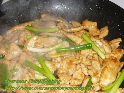 Stirfry Chicken with Ginger and Oyster Sauce - Cooking Procedure Stirfry Chicken with Ginger and Oyster Sauce - Cooking Procedure