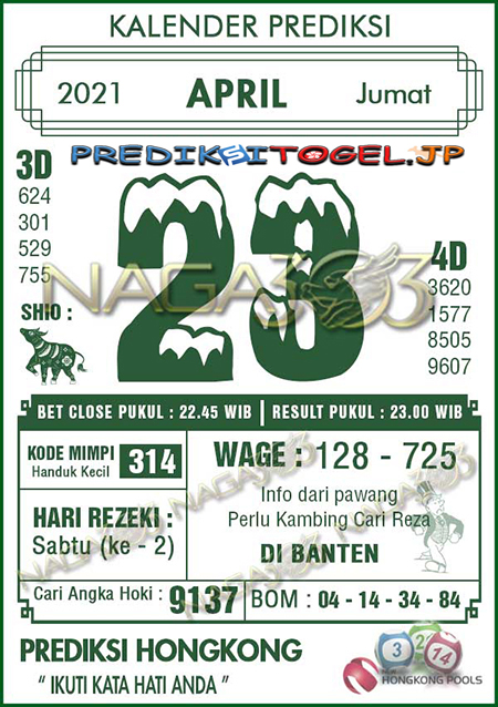 Prediksi Togel Hongkong Jumat 23 April 2021 Prediksi Togel Jp Hari Ini