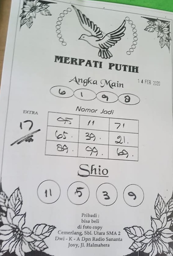 Syair Hongkong Jumat 14 Februari 2020 Markas Syair