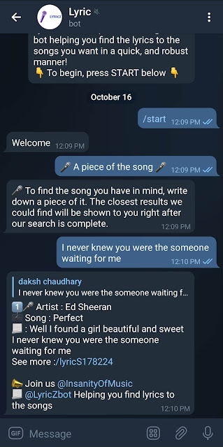 Lyric bot