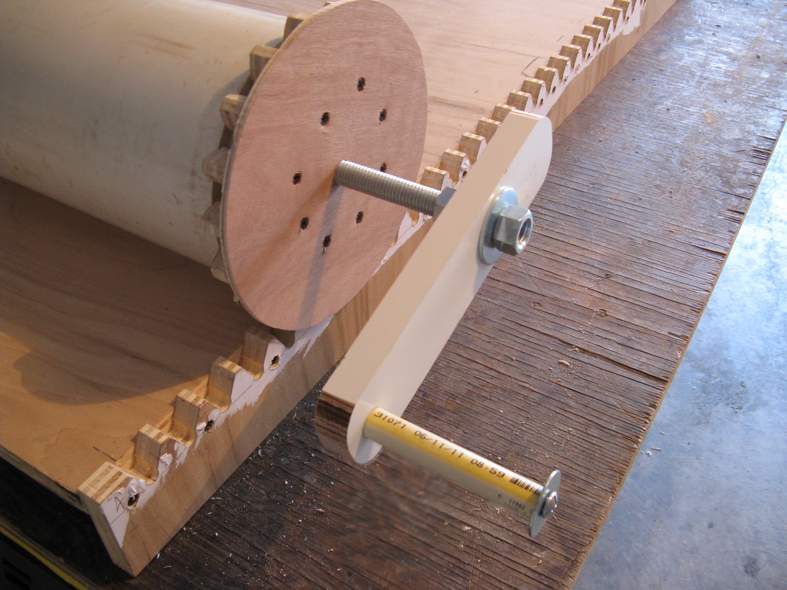 Doug Steward Fine Art Homemade woodblock printing press part 3