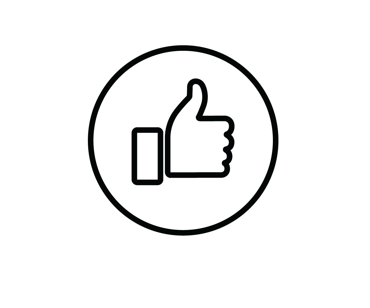 Download facebook like button icon vector black outline | Vectoy
