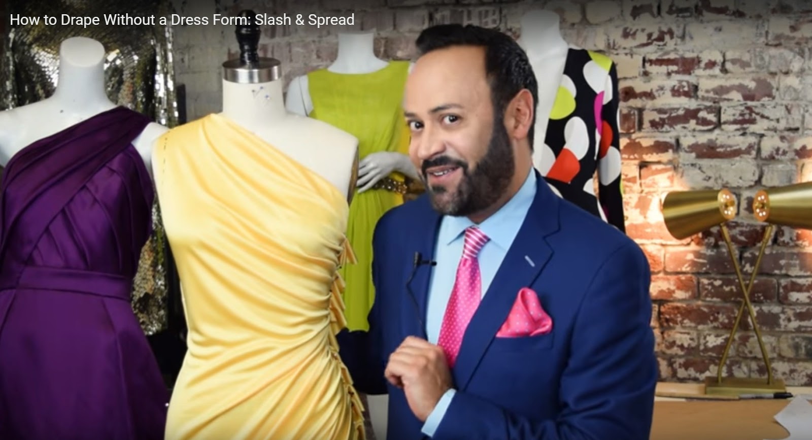 FASHION SCHOOL WITH NICK.....NEW VIDEO! Draping Without a Dress Form
