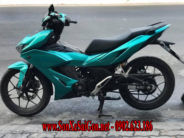 Sơn xe máy Honda Winner X màu xanh lục bảo cực đẹp tại TP.HCM Sơn xe máy Honda Winner X màu xanh lục bảo cực đẹp tại TP.HCM