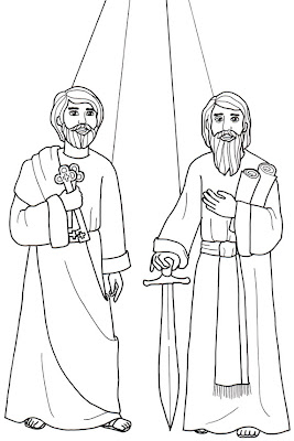 San Pedro y San Pablo San Pedro y San Pablo colorear